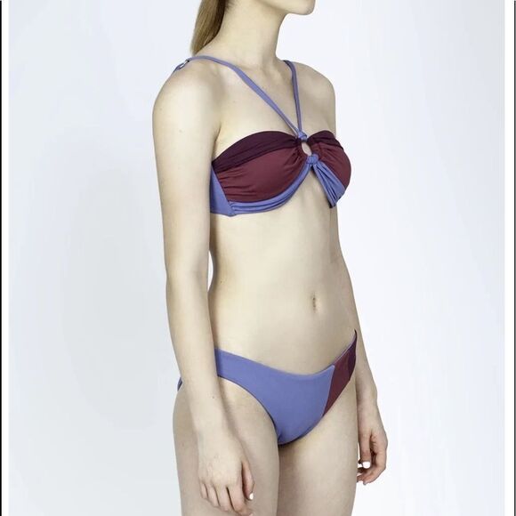 Seafolly Burgundy and Blue Bikini - Picture 2 of 13